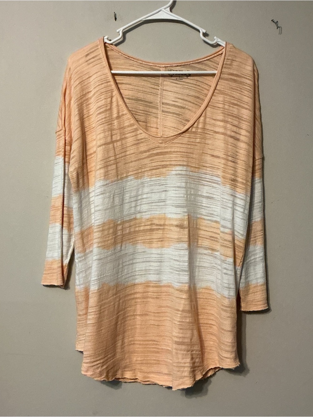 Mudd Peach and White Top